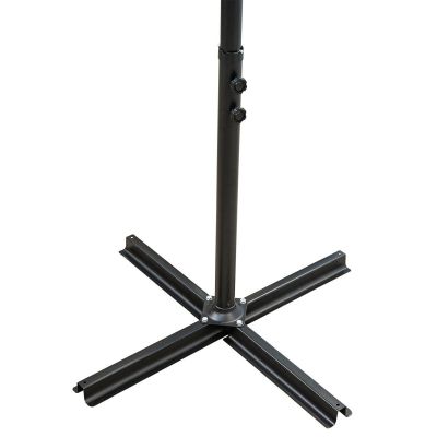 11. PARASOL OGRODOWY 300CM SKŁADANY NA WYSIĘGNIKU SZARY ANTRACYT