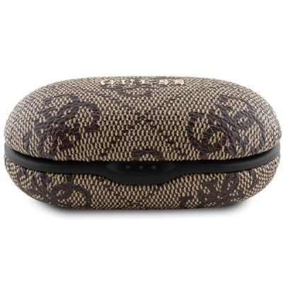 2. Słuchawki Bluetooth TWS Guess 4G Metal ze stacją dokującą ENC - brązowe