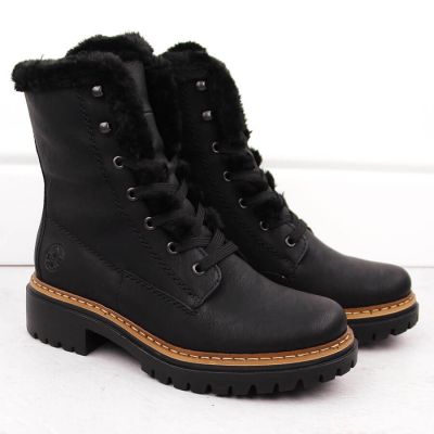 2. Buty z futerkiem Rieker W 72625-00 RKR714