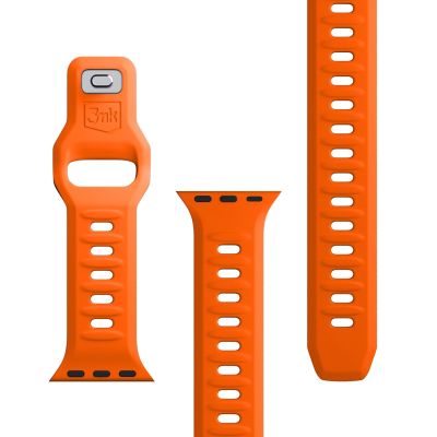14. Pasek silikonowy 3mk Silicone Watch Strap do Apple Watch 38 / 40 / 41 mm - pomarańczowy