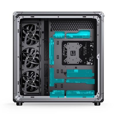 37. Jonsbo X400 PC-Gehäuse, Midi-Tower, ATX, Tempered Glass - grau