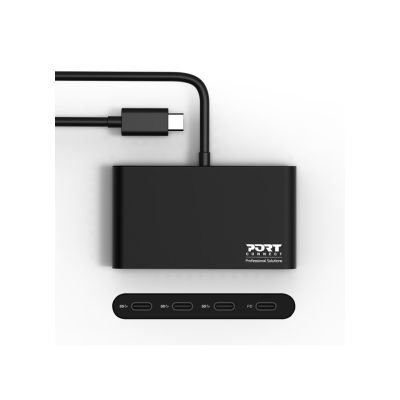 5. Port Designs 900147 huby i koncentratory USB Type-C 5000 Mbit/s Czarny