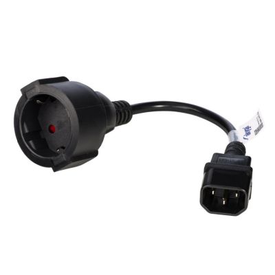 2. Kabel Akyga AK-PC-10A (C14 / IEC C14 / IEC 320 C14 M - Schuko F; 0,15m; kolor czarny)