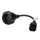 2. Kabel Akyga AK-PC-10A (C14 / IEC C14 / IEC 320 C14 M - Schuko F; 0,15m; kolor czarny)