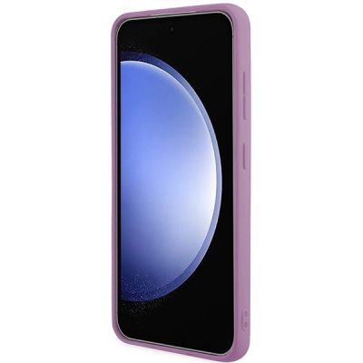 5. Etui Guess Glitter Script na Samsung Galaxy S24 - fioletowe