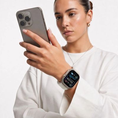 4. Pasek Tech-Protect Nylon Sport na Apple Watch 44 / 45 / 46 / 49 mm - beżowy
