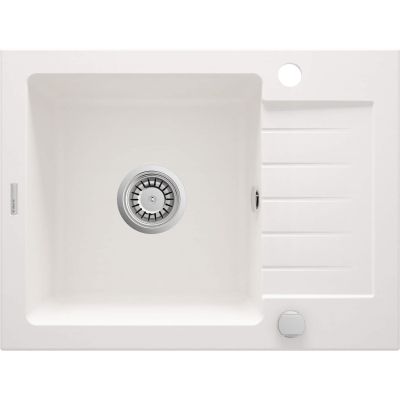 Zlewozmywak Deante 1-komorowy Zorba z krótkim ociekaczem 44 x 58cm alabaster (ZQZ_A11A)
