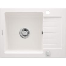 Zlewozmywak Deante 1-komorowy Zorba z krótkim ociekaczem 44 x 58cm alabaster (ZQZ_A11A)