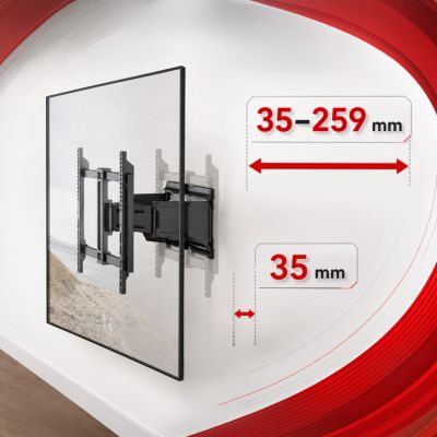 14. MACLEAN UCHWYT / WIESZAK DO TELEWIZORA, MAX. VESA 600X400, 37-90", MAX. OBCIĄŻENIE 65KG, CZARNY MC-881 N