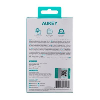 13. AUKEY CB-CD30 KABEL USB-C QC PD 0.9M 3A NYLON