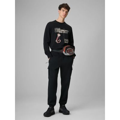3. Longsleeve regular z nadrukiem męski 4F 4FRSS26TLONM674-20S