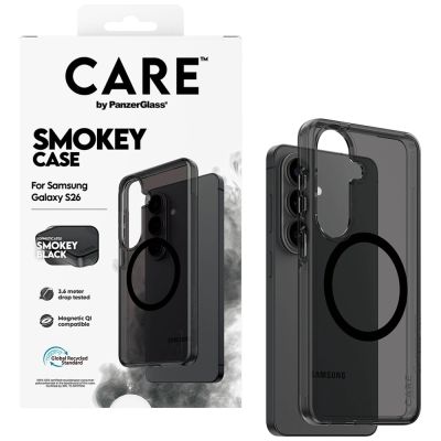 4. Etui CARE by PanzerGlass Urban Explorer Smokey w. Black Qi na Samsung Galaxy S26 - czarne
