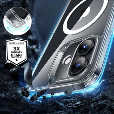 2. Etui ESR Classic Hybrid Halolock MagSafe + szkło hartowane na iPhone 16 - przezroczyste