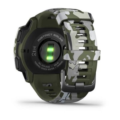 9. Zegarek Garmin Instinct Solar Camo Zielony (010-02293-06)