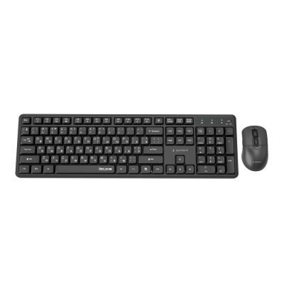 2. GEMBIRD BEZPRZEWODOWY ZESTAW KLAWIATURY +MYSZ SILENT KEY PRO BUSINESS, CZARNY, UKŁAD RU