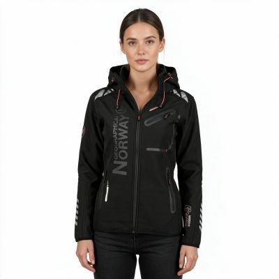 5. Kurtka softshellowa damska Geographical Norway Reine Femme sportowa outdoorowa czarna (WW2621F-GN-BLACKBLACK)