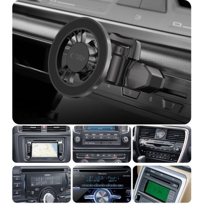 11. Uchwyt samochodowy Tech-Protect N56 Magnetic MafSafe montaż do slotu CD - czarne