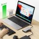 8. Adapter Tech-Protect HB05 HUB 9w1 USB-C + USB2.0 + USB3.0 + HDMI 4K 60HZ + SD / TF + PD100W + RJ45 - szary