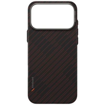 5. Etui UNIQ Keva EDGE Magclick Charging na iPhone 17 Pro Max - pomarańczowe