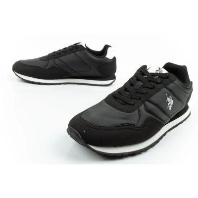 8. U.S Polo Assn buty sportowe sneakersy męskie modne wygodne czarne