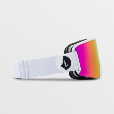2. Gogle snowboardowe Volcom Garden Matte White/Pink Chrome ochrona UV różowe (VG0122101)
