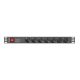 4. Listwa RACK, zasilająca Lanberg PDU-07F-0200-IEC-BK (7 x UTE; 10 A; 2m; kolor czarny)