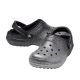 3. Klapki sandały Crocs Classic Glitter Lined Clog Srebrne - 205842-067