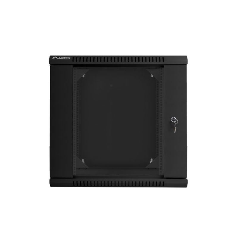 Szafa instalacyjna rack wisząca dwusekcyjna 19" 12U 600x600 czarna Lanberg (flat pack)