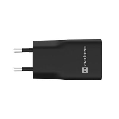 6. NATEC ŁADOWARKA SIECIOWA RIBERA GAN SLIM 1X USB-A + 1X USB-C 20W CZARNA