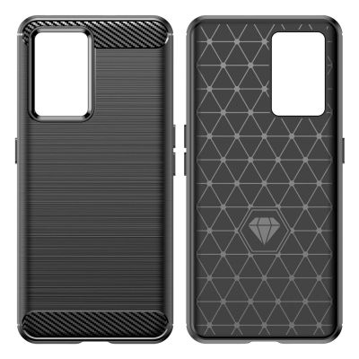 5. Carbon Case etui Realme GT Neo 3 elastyczny silikonowy karbonowy pokrowiec czarne