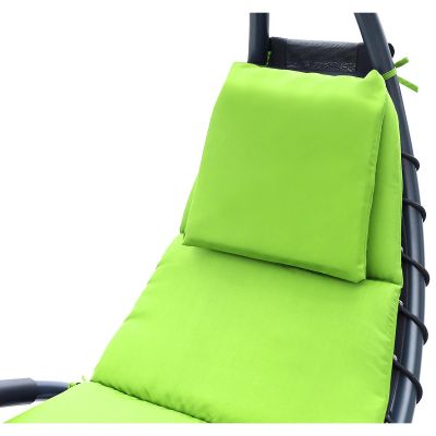 18. LEŻAK FOTEL Z PARASOLEM BERGAMO 200x125x180CM LIMONKA