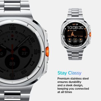 10. Bransoleta Spigen Modern Fit Band na Samsung Galaxy Watch Ultra 47mm - srebrna
