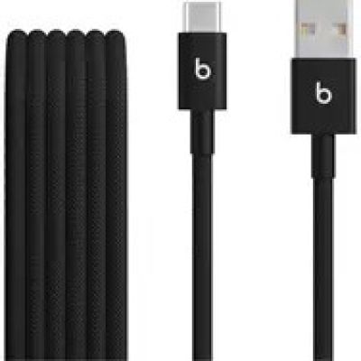 Kable USB-A do USB-C marki Apple Beats Woven (1.5 m) - Bolt Black (zestaw 2 sztuk)