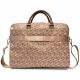 3. Torba Guess GCube Stripes na laptopa 16" - brązowa
