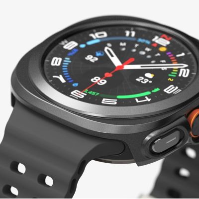 3. Zestaw etui+szkło Ringke Slim & Tempered Glass na Samsung Galaxy Watch Ultra 47 mm - czarny