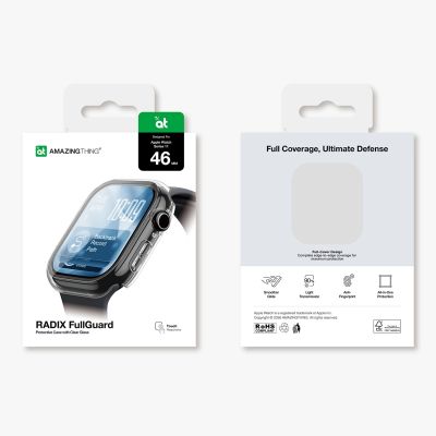 11. Szkło ochronne AMAZINGTHING Radix z etui na Apple Watch Series 11 46 mm - przezroczyste