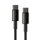 3. Kabel Baseus CATWJ-01 USB-C - USB-C PD QC 100W 5A 1m - czarny