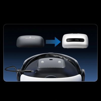 6. Pasek na głowę BoboVR M3 Pro+ z akumulatorem 6500 mAh i stacją ładującą do Meta Quest 3 / 3S - biały