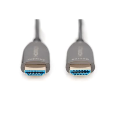 10. Kabel połączeniowy hybrydowy HDMI 2.1 Ultra High Speed 8K60Hz UHD HDMI A/HDMI A M/M czarny 20m
