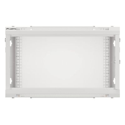 7. LANBERG SZAFA WISZĄCA RACK 19" 6U 600X450 DRZWI METALOWE SZARA (FLAT PACK) WF01-6406-00S