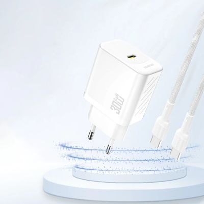 2. Ładowarka sieciowa Dudao A27P 30W PD GaN USB-C - biała