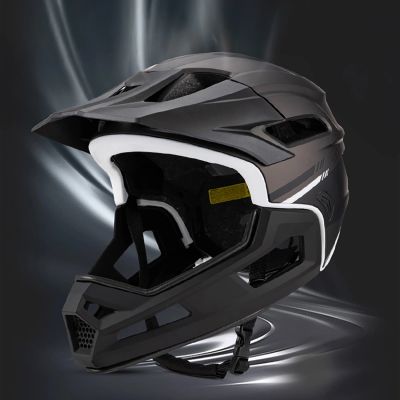 14. Kask rowerowy fullface Wozinsky z odpinanym daszkiem lekki 57-62 cm - czarny