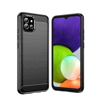 2. Carbon Case elastyczne etui pokrowiec Samsung A03S EU (166.5) czarny