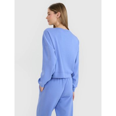 5. Bluza damska dresowa nierozpinana z modalem 4F 4FWSS25TSWSF1576-33S