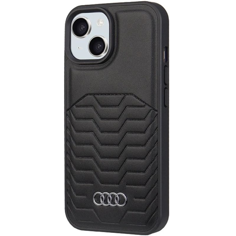 2. Etui Audi Synthetic Leather z MagSafe na iPhone 15 / 14 / 13 - czarne