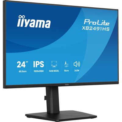 27. iiyama ProLite XB2491HS-B1 monitor komputerowy 60,5 cm (23.8") 1920 x 1080 px Full HD LCD Czarny