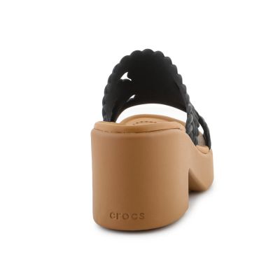 5. Klapki Crocs Brooklyn Woven Slide Heel W 209979-001