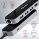 4. Axagon HMC-6GL stacja dokująca USB 3.2 Gen 1 (3.1 Gen 1) Type-C Czarny, Szary