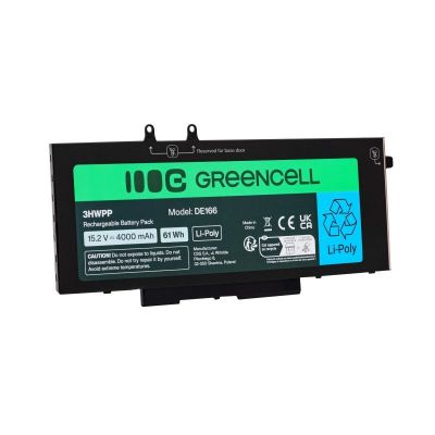 3. GREEN CELL BATERIA DE166 DO DELL 3HWPP LATITUDE 5400, 5401, 5410, 5411, 5500, 5501, 5510, 5511, 7591 4000MAH 15,2V