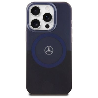 3. Etui Mercedes MB Double Layer BiColor MagSafe na iPhone 16 Pro Max - niebieskie
